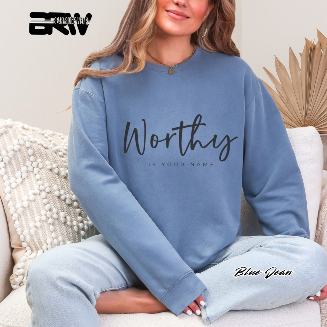 'Worthy Is Your Name' Faith Crewneck Sweatshirt