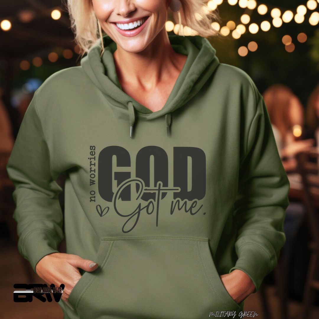 'No Worries God Got Me'  Faith Hoodie