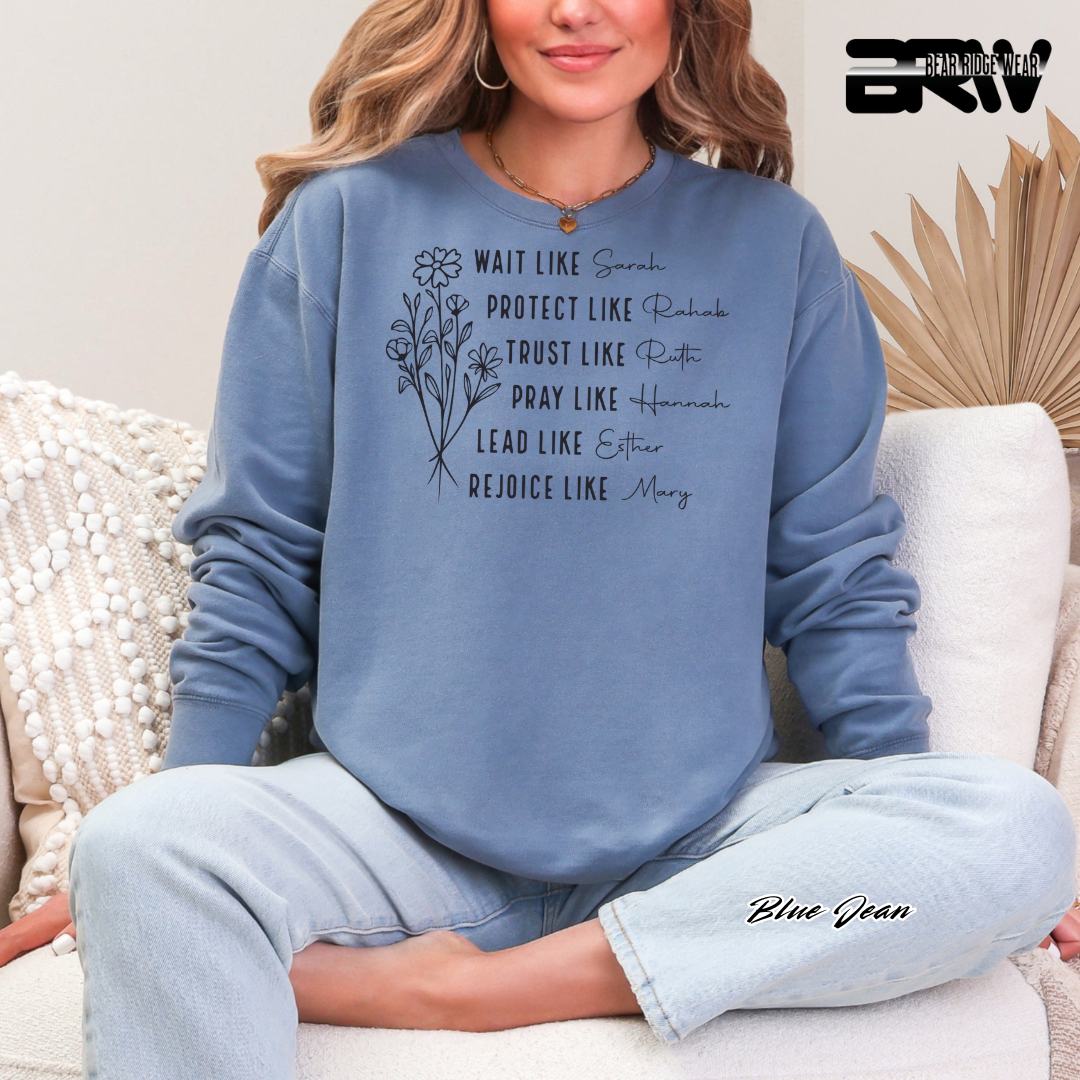 'Women Of Bible with Sleeve' Fall Crewneck Sweatshirt