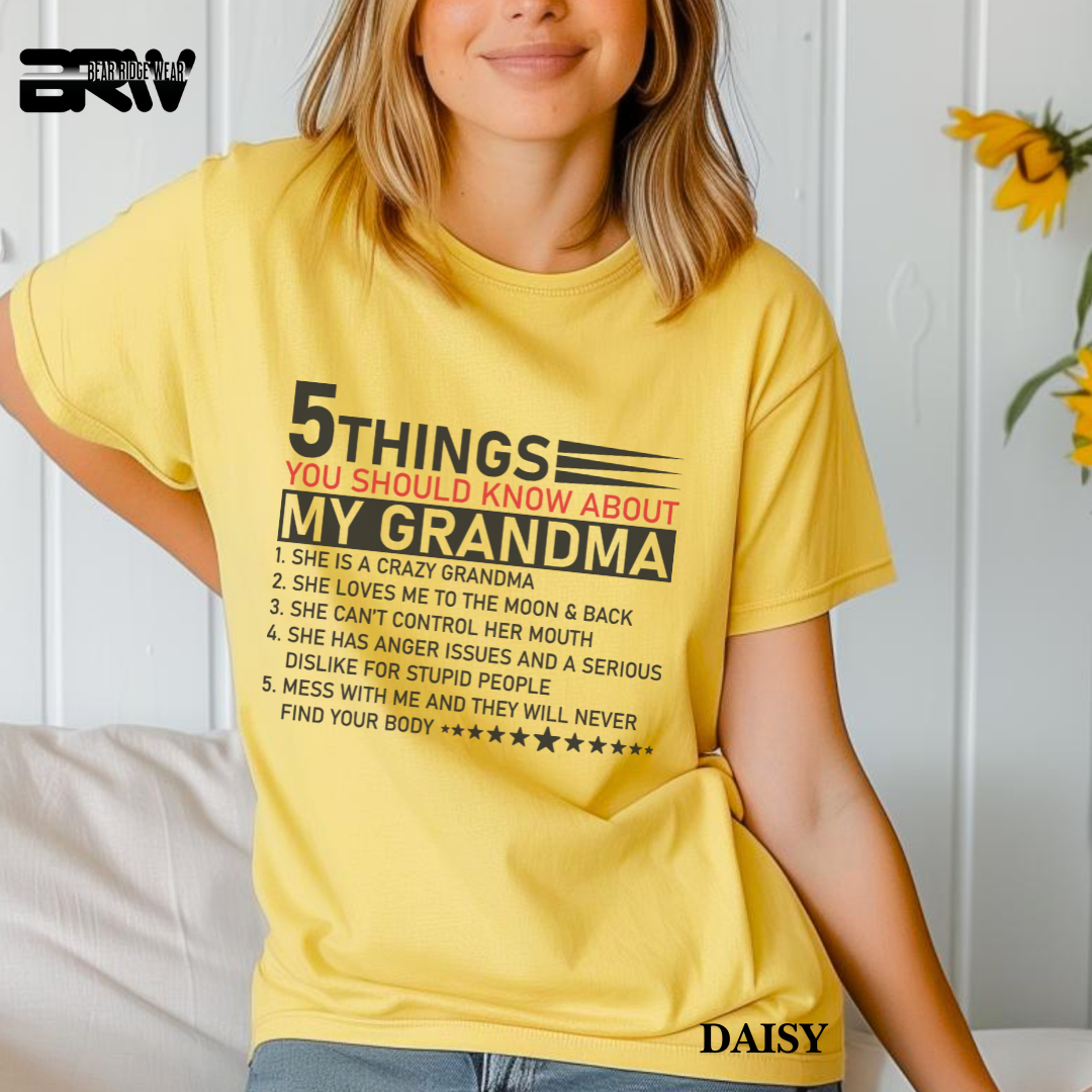 "5 Things About Grandma" Everyday Tee