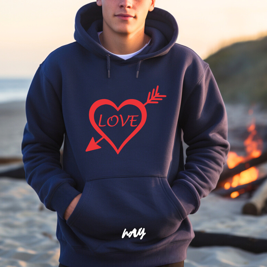 'Heart Pierced by an Arrow' Hoodie
