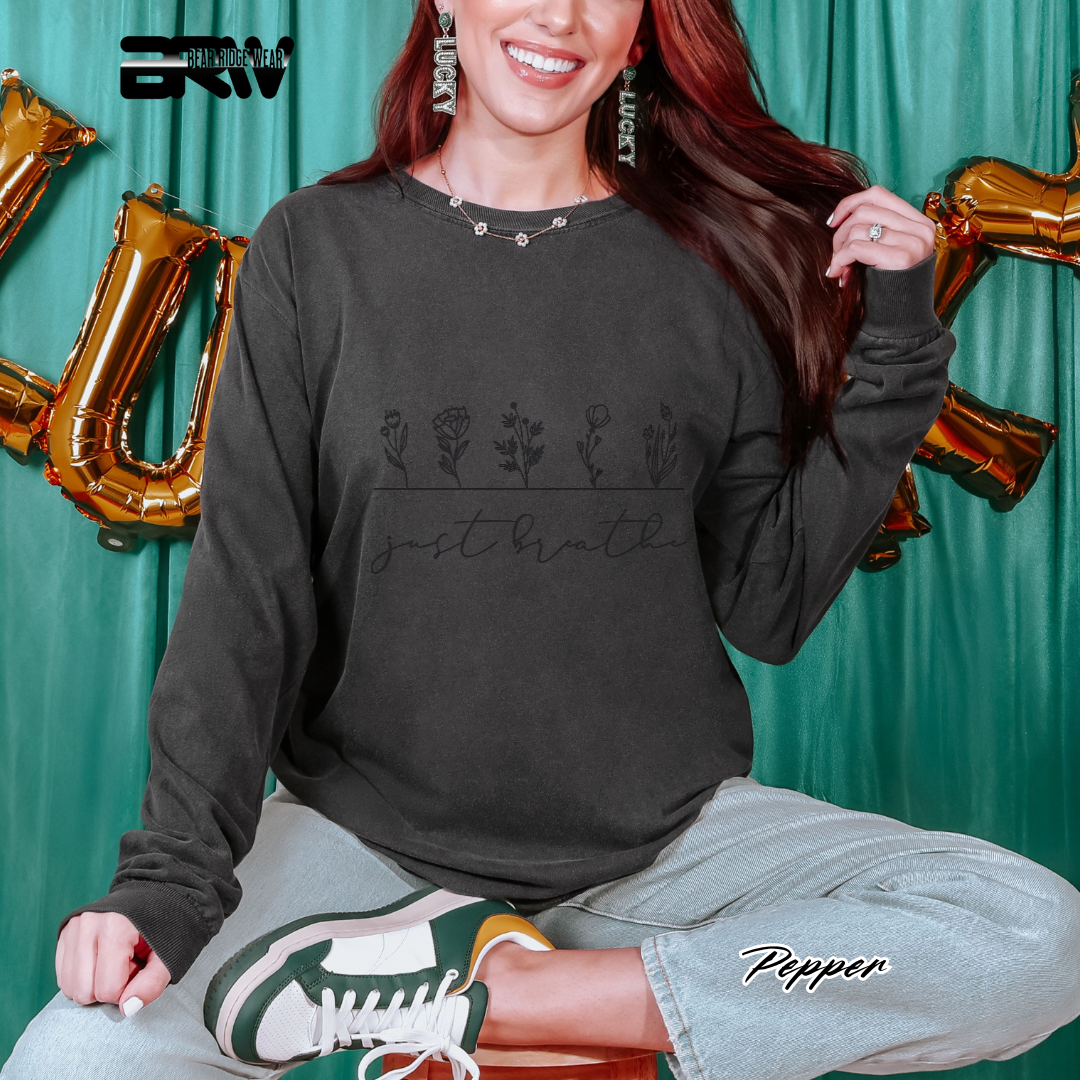 'Just Breathe' Long-sleeved Tee