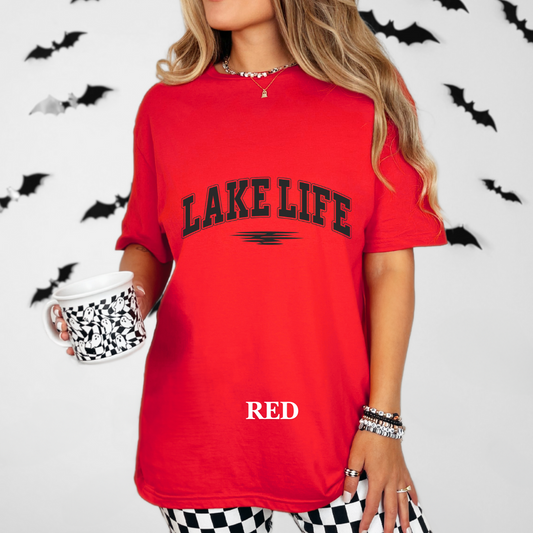 "Black  Stroke Lake Life" Tee