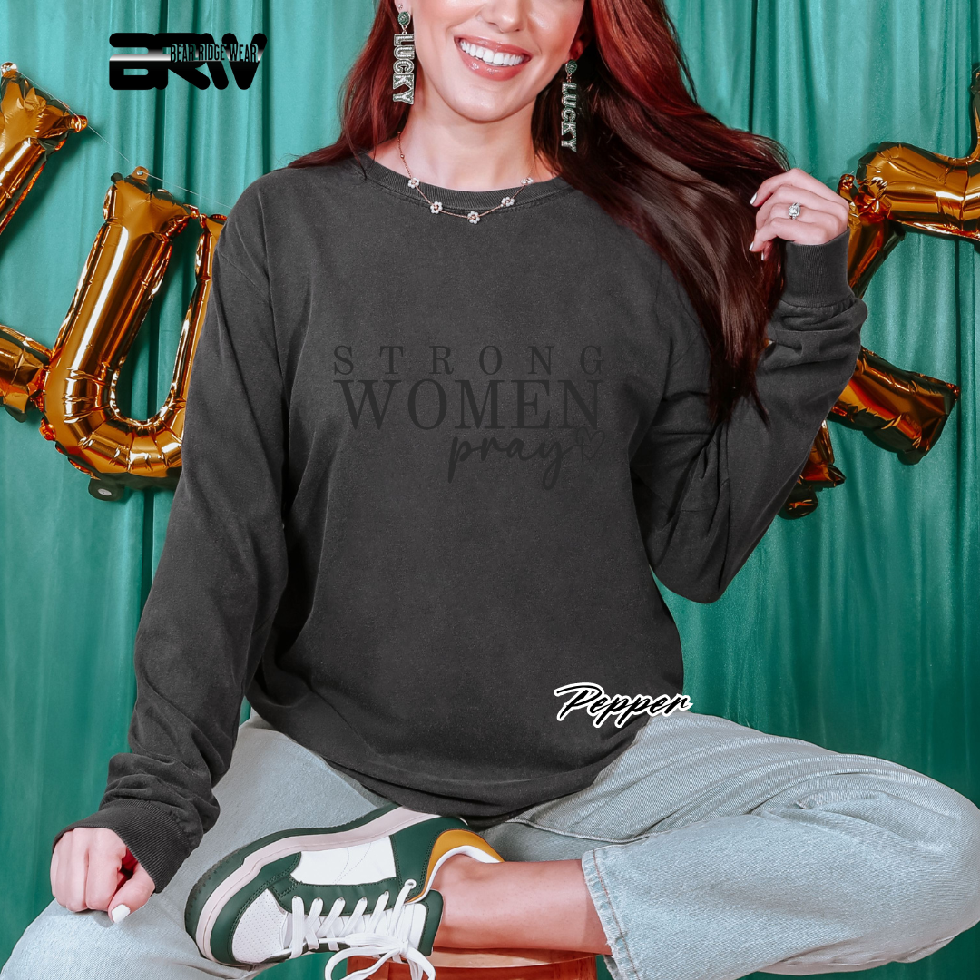'Strong Woman Pray' Long- Sleeve Tee