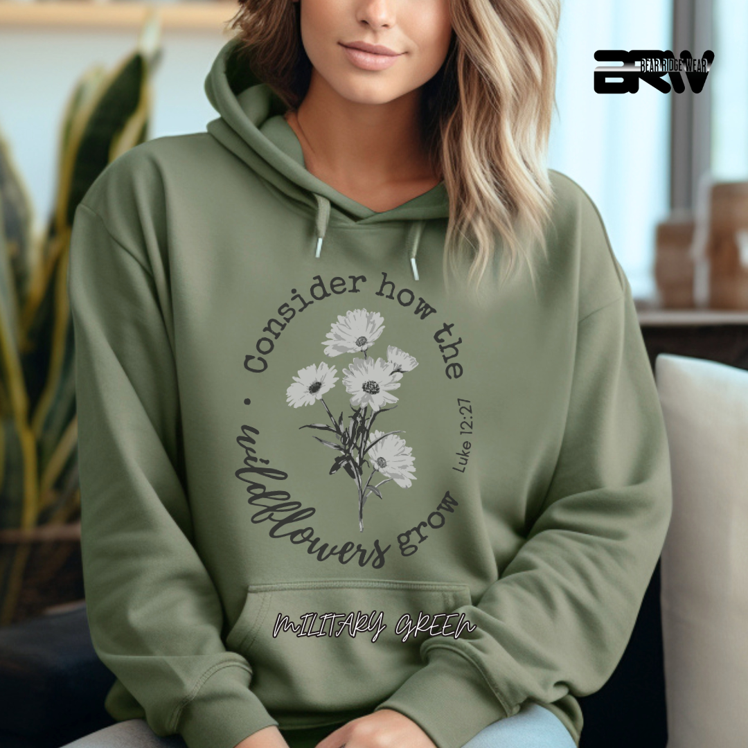 'Consider how the Wildflower grow' Faith Hoodie