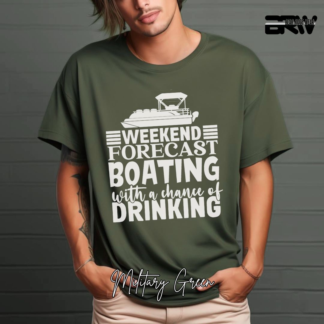 'Weekend Forecast-Boating' Summer T- Shirt