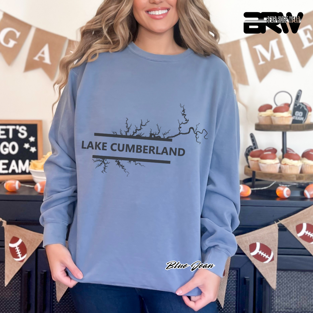 'Bold Lake Cumberland and Map' Crewneck Sweatshirt