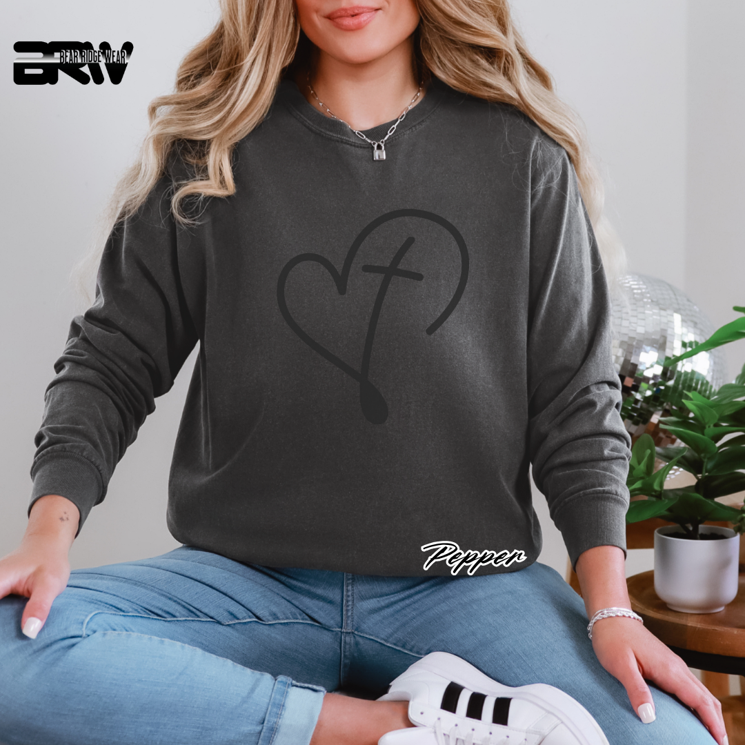'Cross Inside The Heart' Long-sleeve Tee