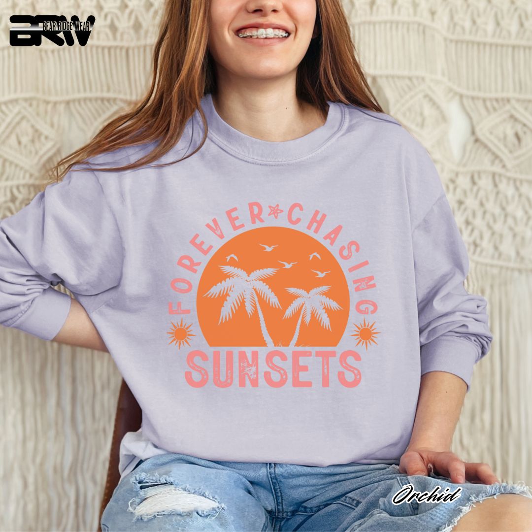 'Forever Chasing Sunsets' Summer Long Sleeve Tee
