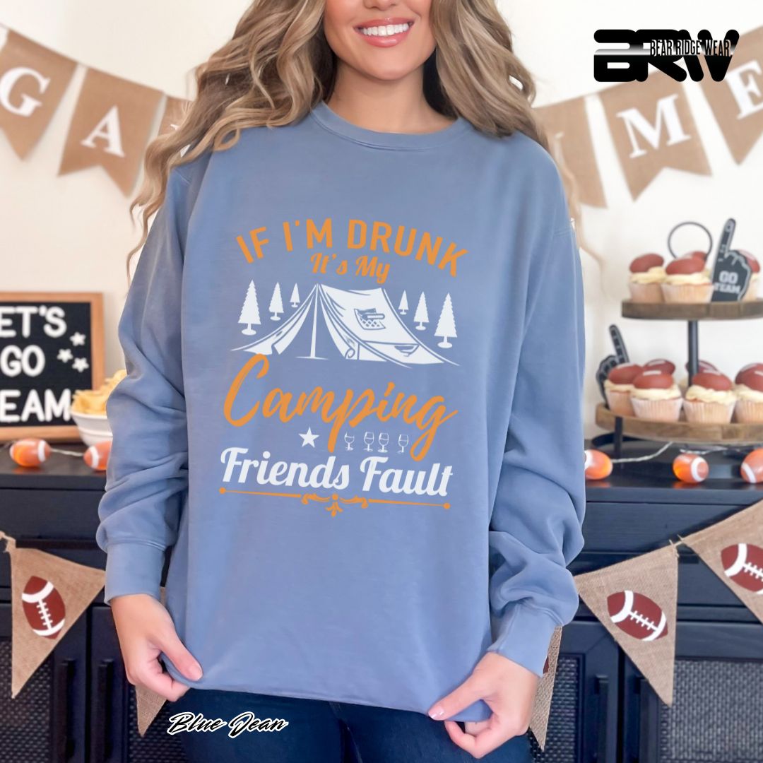 'If I'm Drunk-Camping' Summer Crewneck Sweatshirt