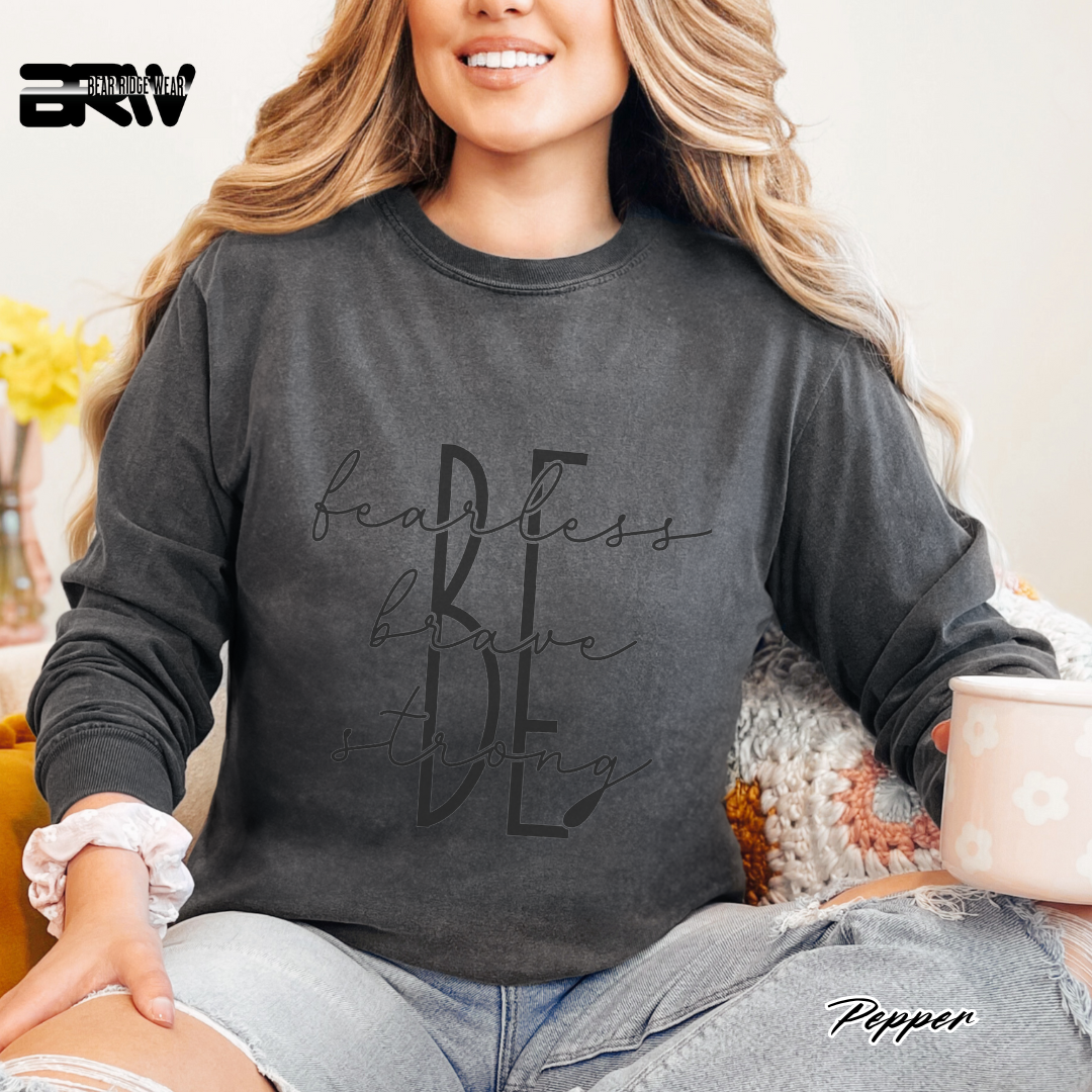 'Be Fearless, Brave, Strong' Long-Sleeve Tee
