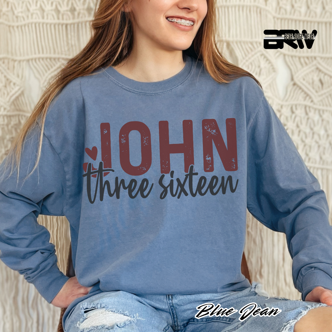 'John Three Sixteen' Faith Long-sleeve Tee
