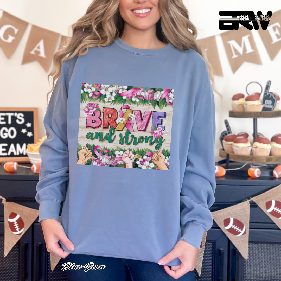 'Brave And Strong' Awareness Long Sleeve Tee