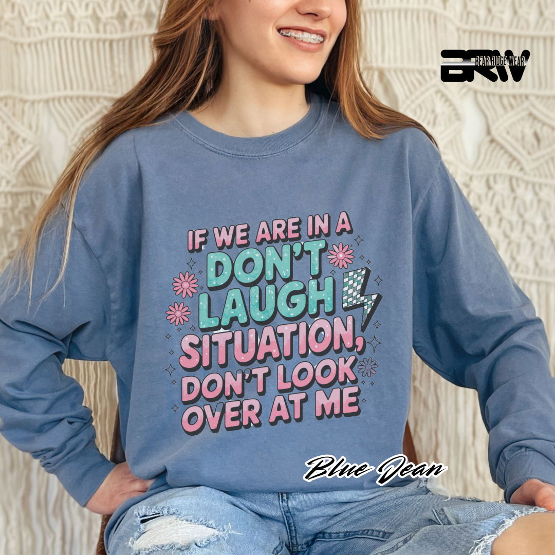 'Don't Laugh Situation' Long-Sleeve Tee