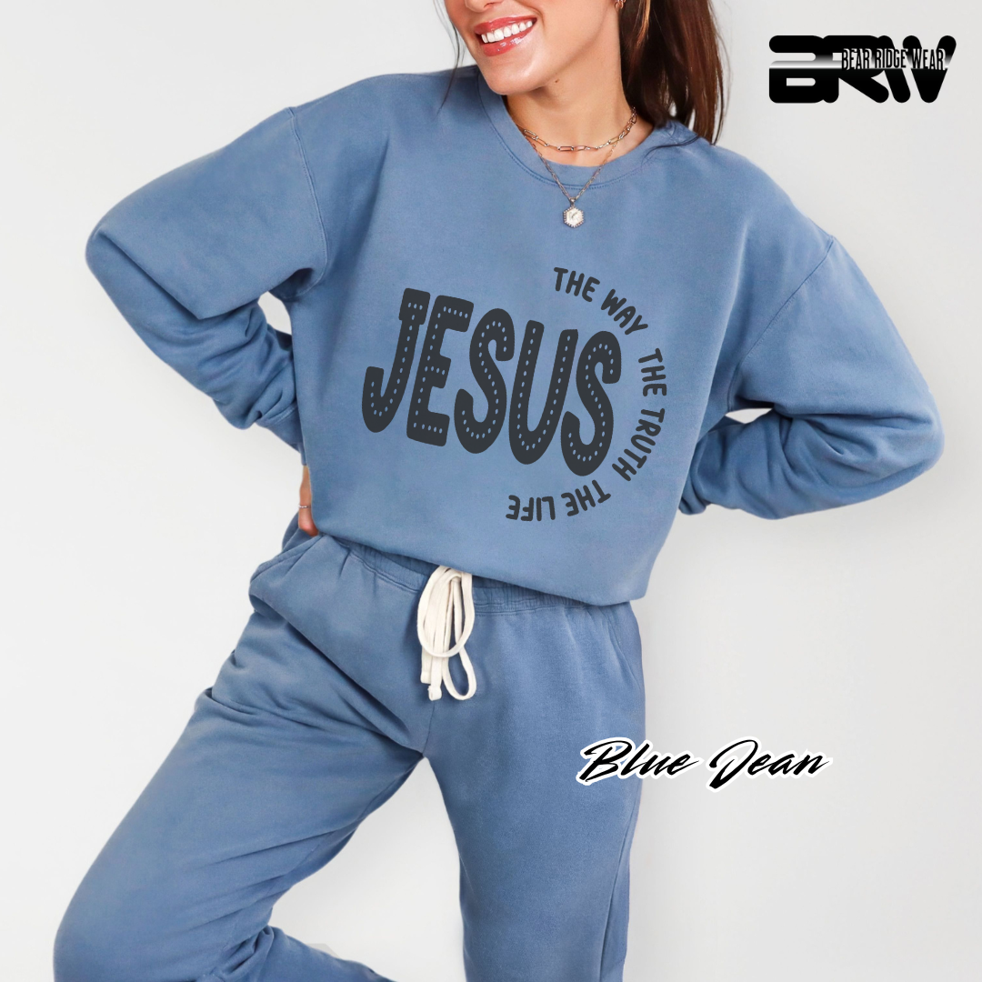 'Jesus The Way, The Truth, The Life' Faith Crewneck Sweatshirt