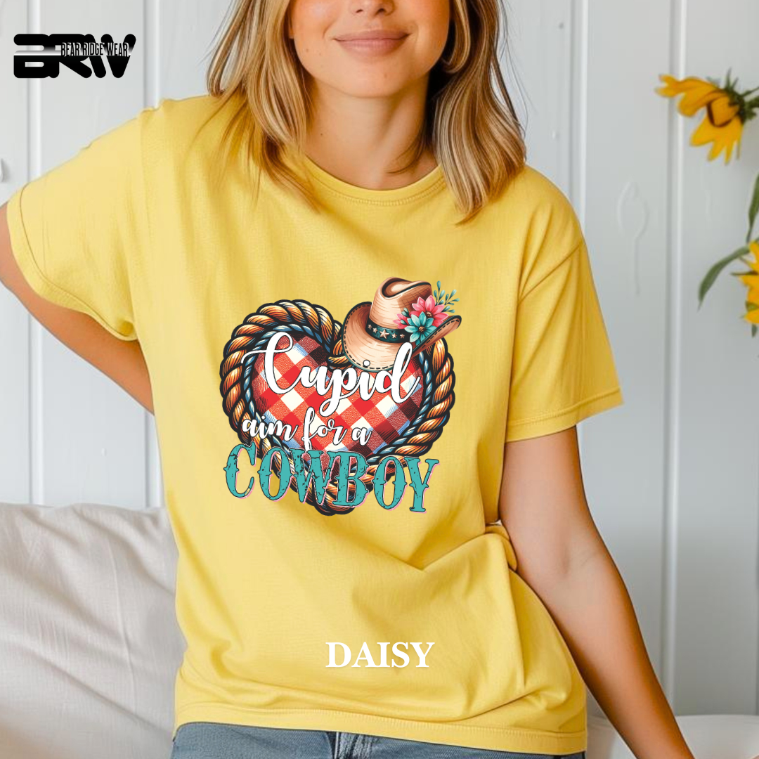 "Cupid Aim for a Cowboy" Tee