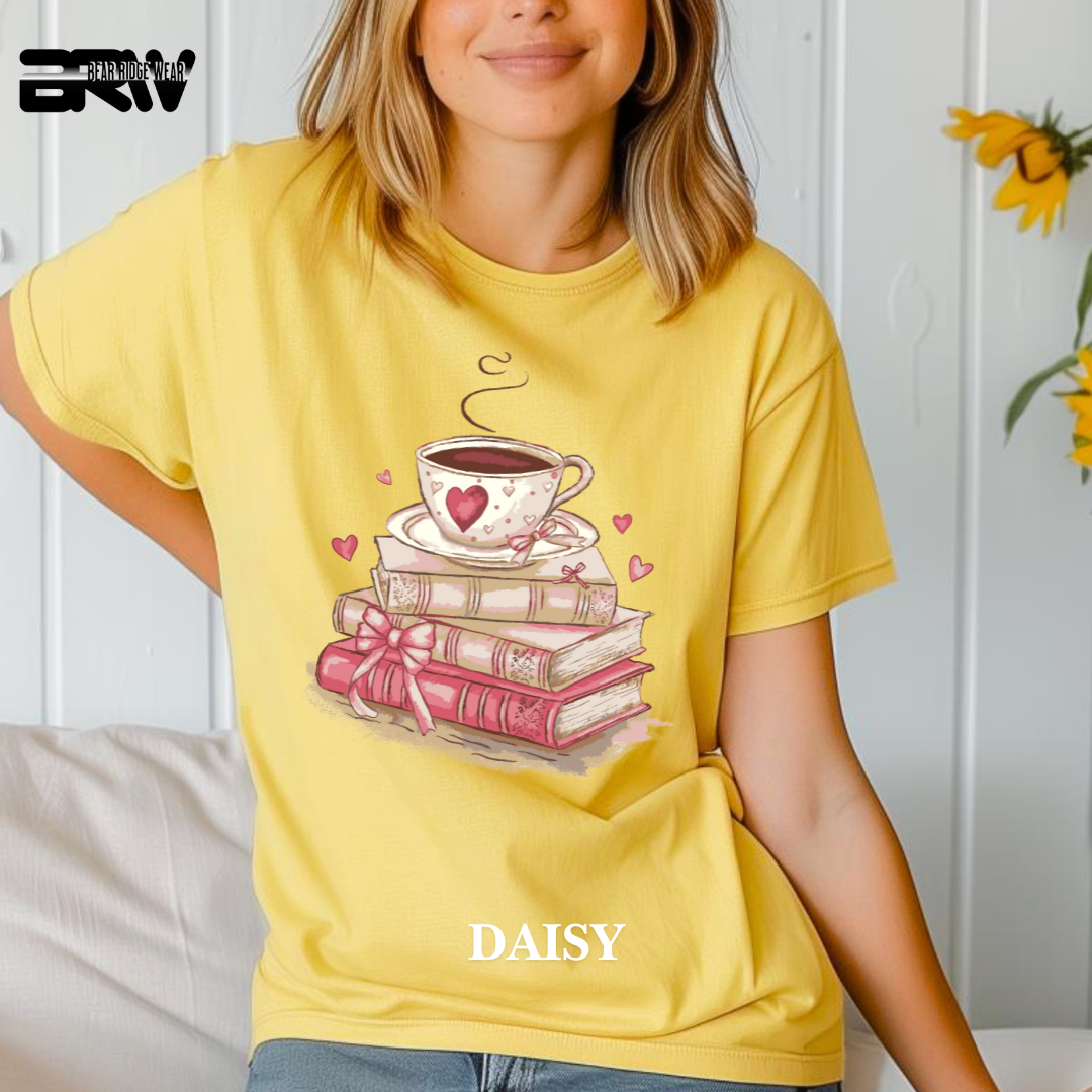 'Coffee On Top of the Books' Tee