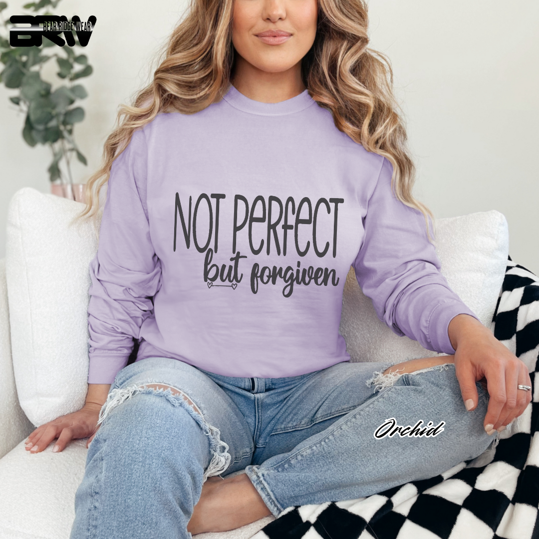 'Not Perfect But Forgiven' Faith Long-Sleeve Tee