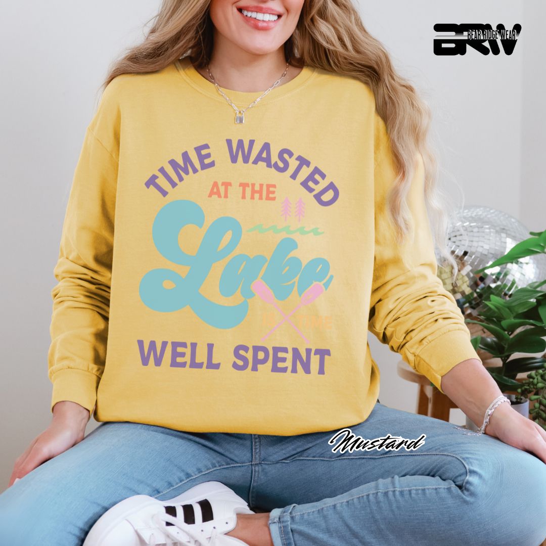 'Time Wasted At The Lake' Summer Long Sleeve Tee