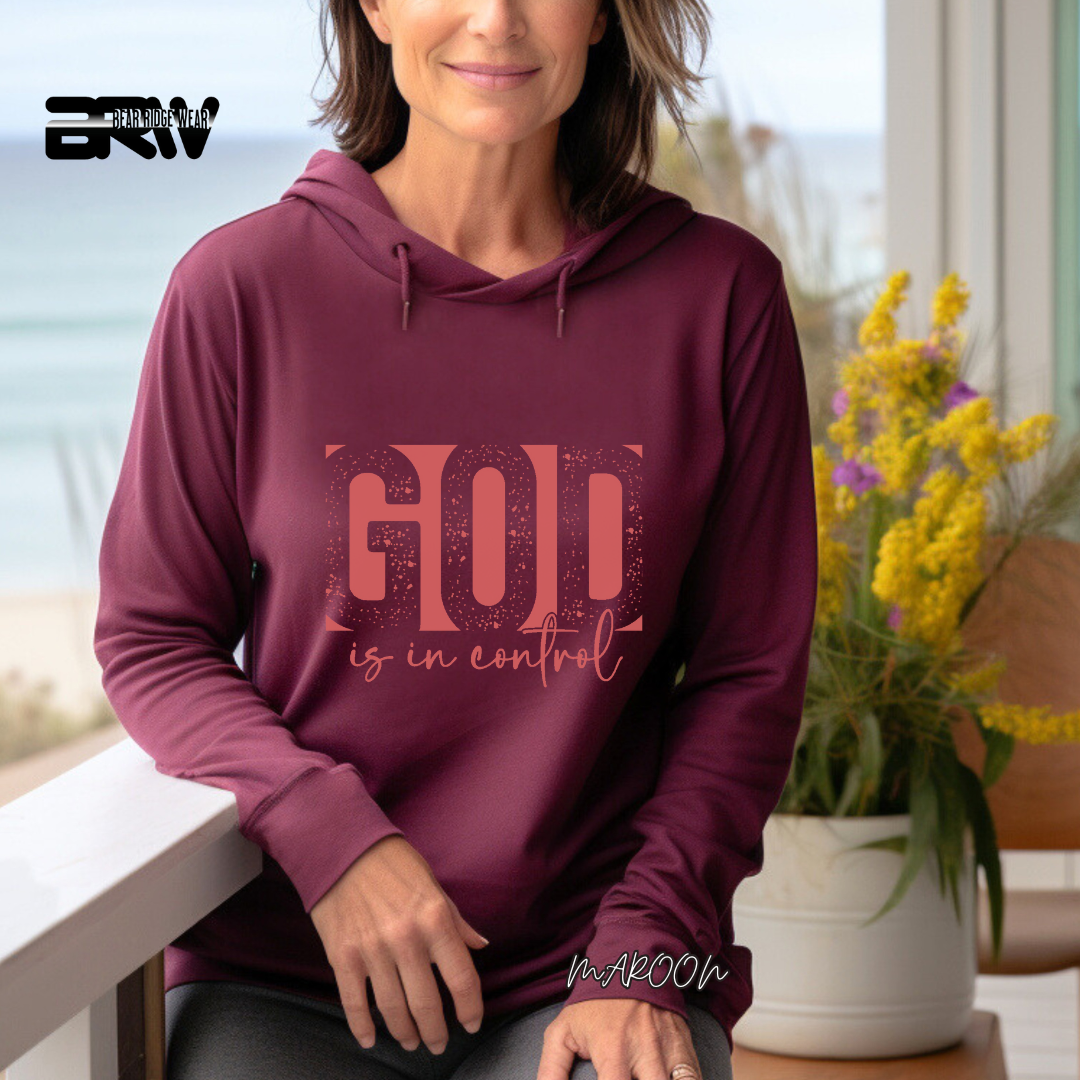 'God Is In Control' Pink Stroke  Faith Hoodie