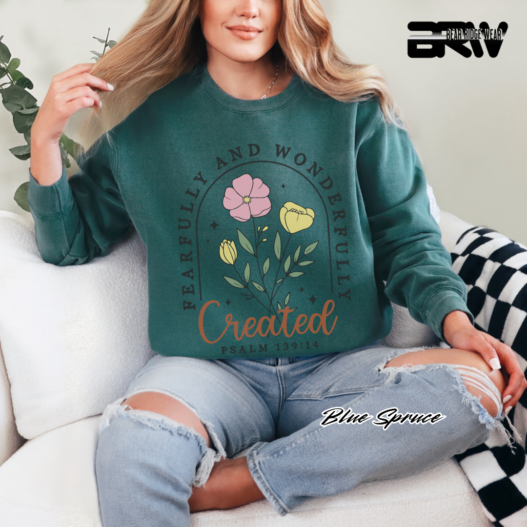 'Fearfully and Wonderfully Created' Faith Long-Sleeve Tee
