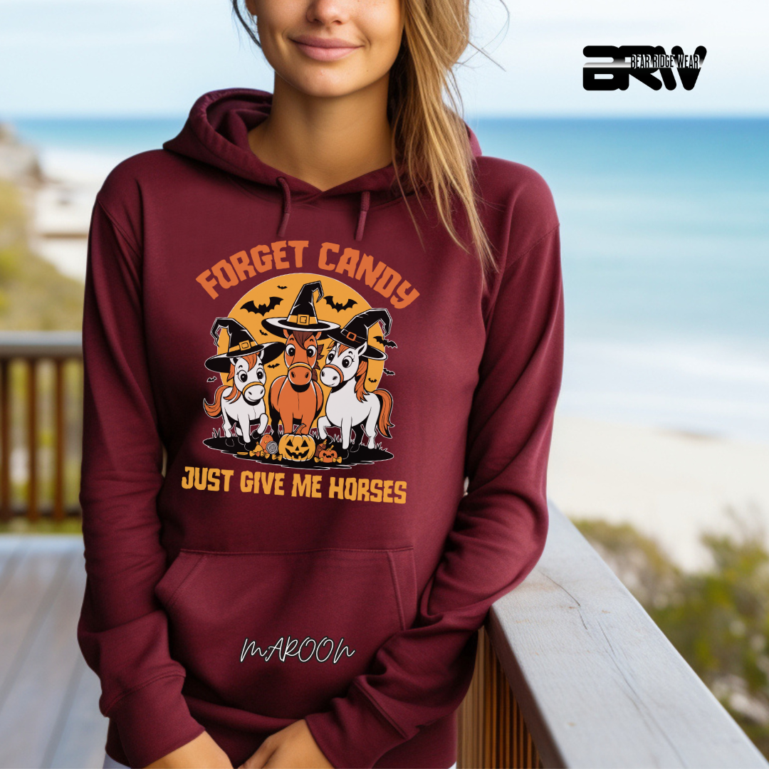'Forget Candy-Horses' Fall Hoodie