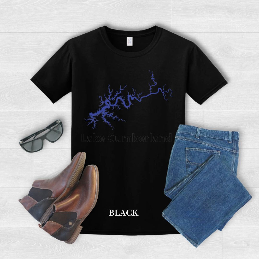 "Blue Lake Cumberland Map" Tee