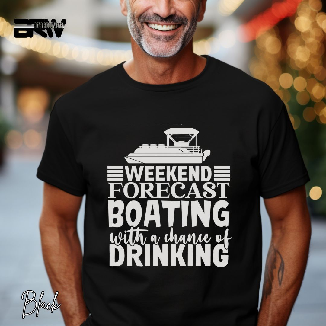 'Weekend Forecast-Boating' Summer T- Shirt
