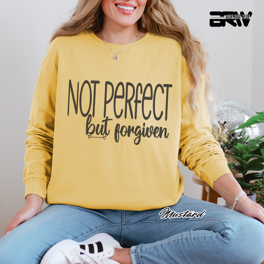 'Not Perfect But Forgiven' Faith Long-Sleeve Tee