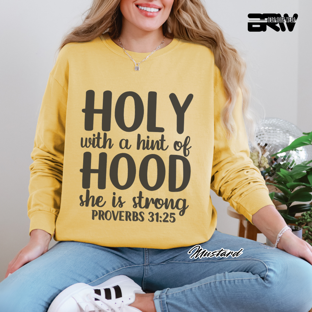 'Holy With A Hint' Faith Long-Sleeve Tee