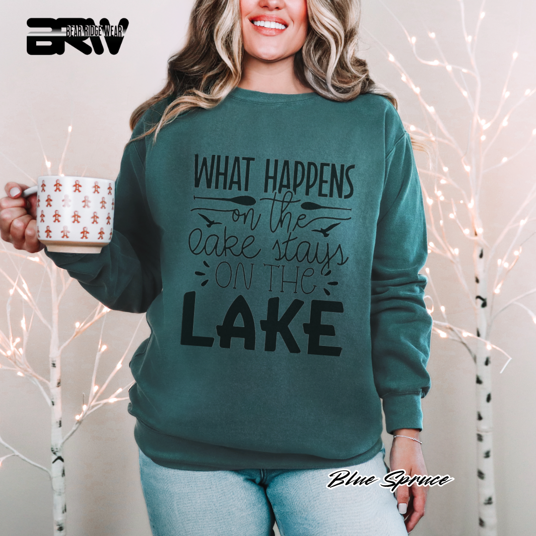 'What Happens on the Lake' Crewneck Sweatshirt