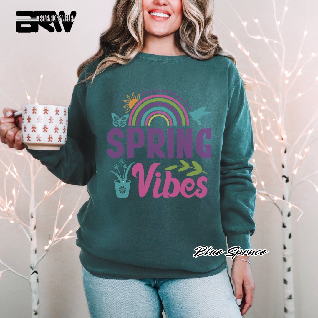 'Spring Vibes' Crewneck Sweatshirt