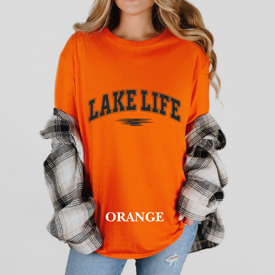"Black  Stroke Lake Life" Tee