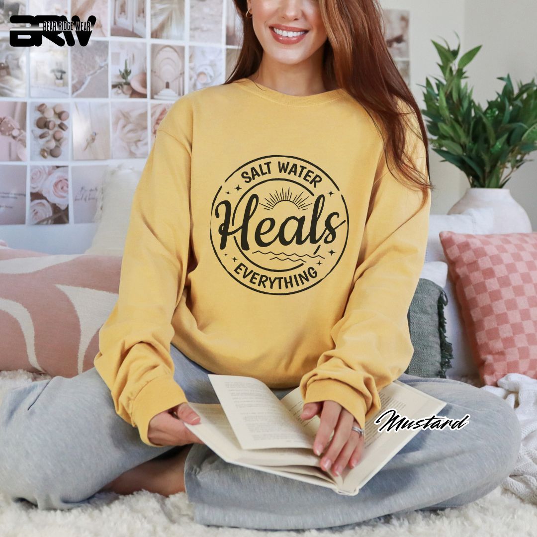 'Salt Water Heals Everything' Summer Long Sleeve Tee