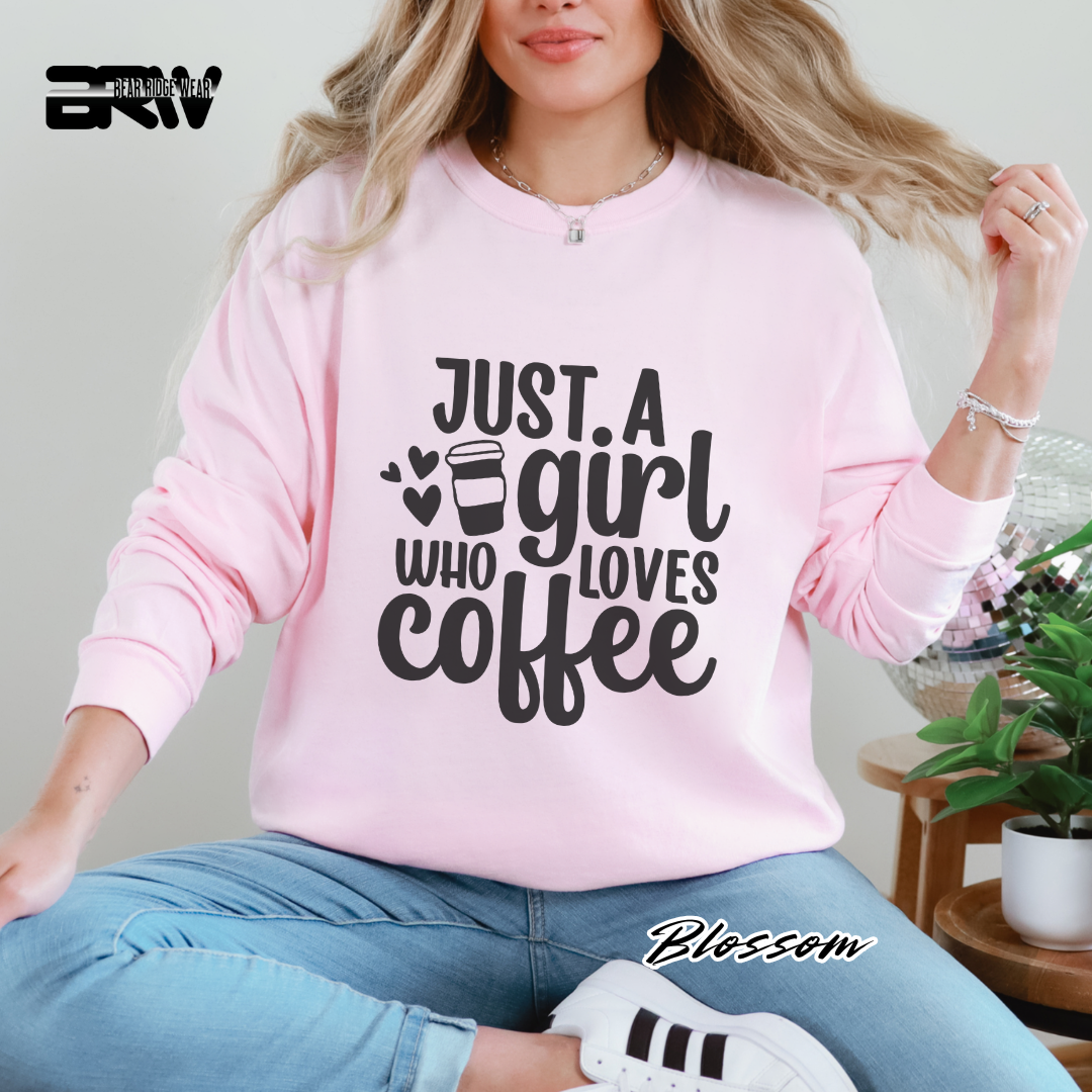 'Just A Girl Who Loves Coffee' Long Sleeve Tee