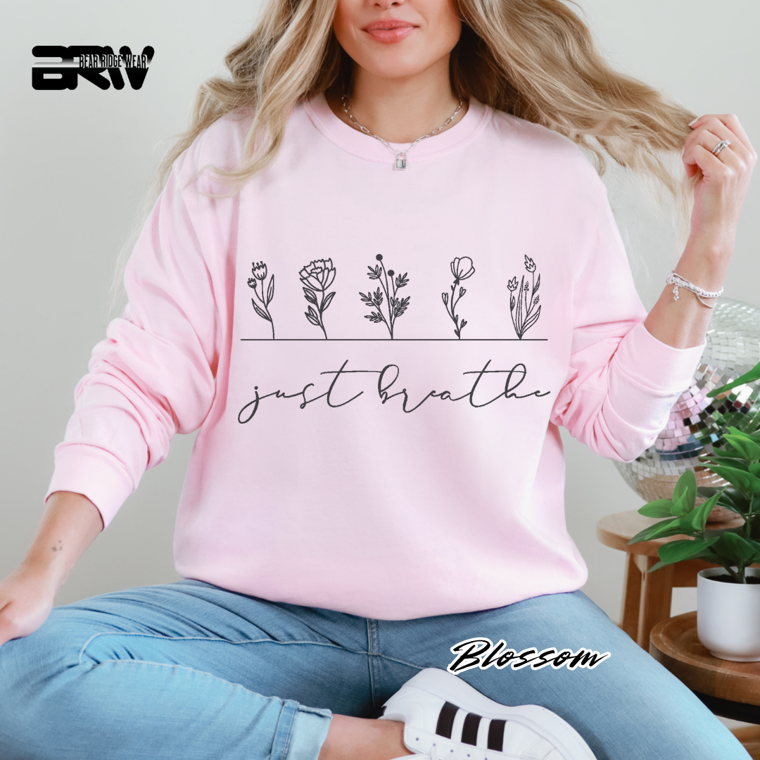 'Just Breathe' Long-Sleeved Tee
