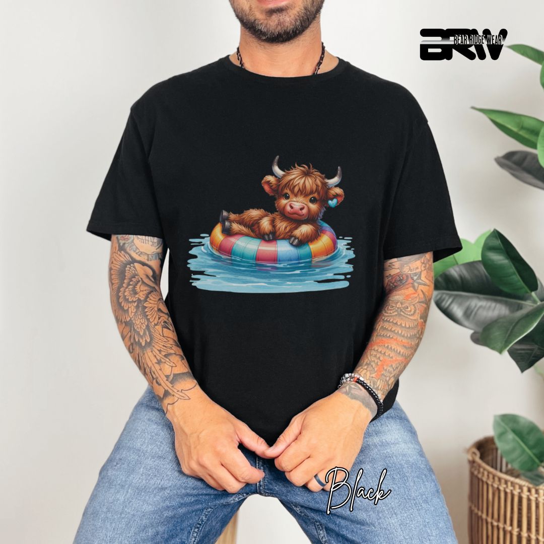 'Highland Cow-Float Summer T- Shirt