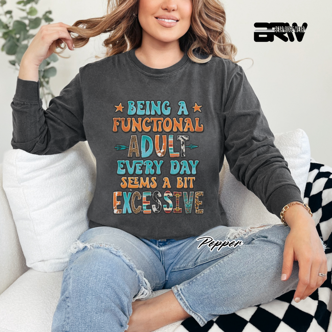 'Functional Adult' Long-Sleeve Tee