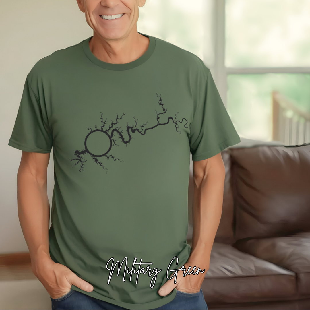 "Map of Lake Cumberland" T-shirt