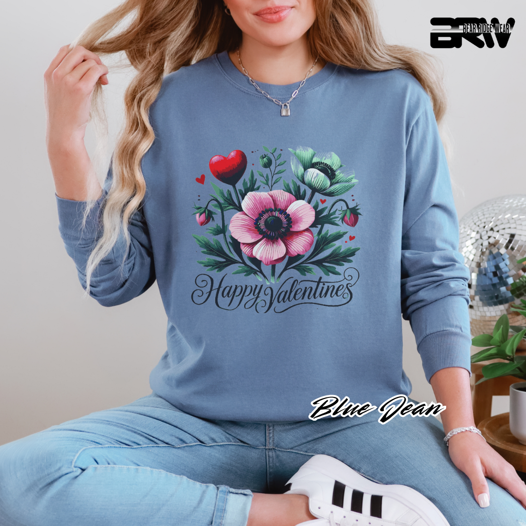 'Happy Valentine's' Long Sleeve Tee