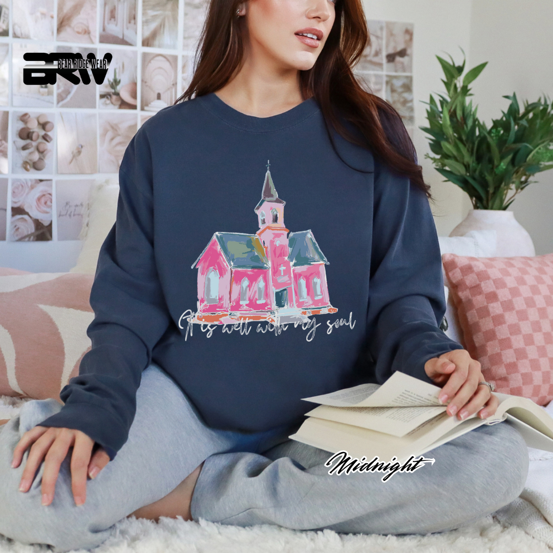 'It Is Well With My Soul' White Faith Long-Sleeve Tee