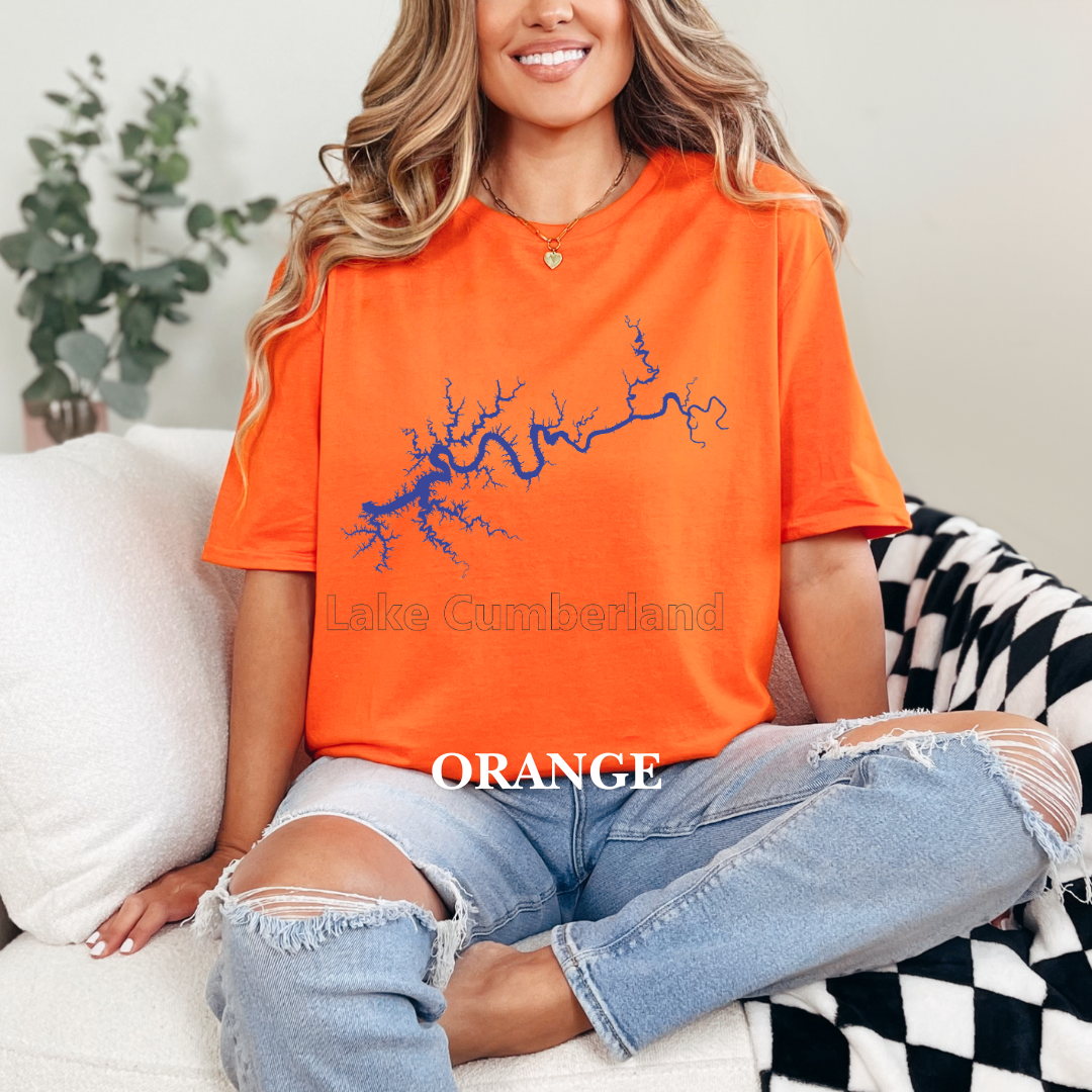 "Blue Lake Cumberland Map" Tee
