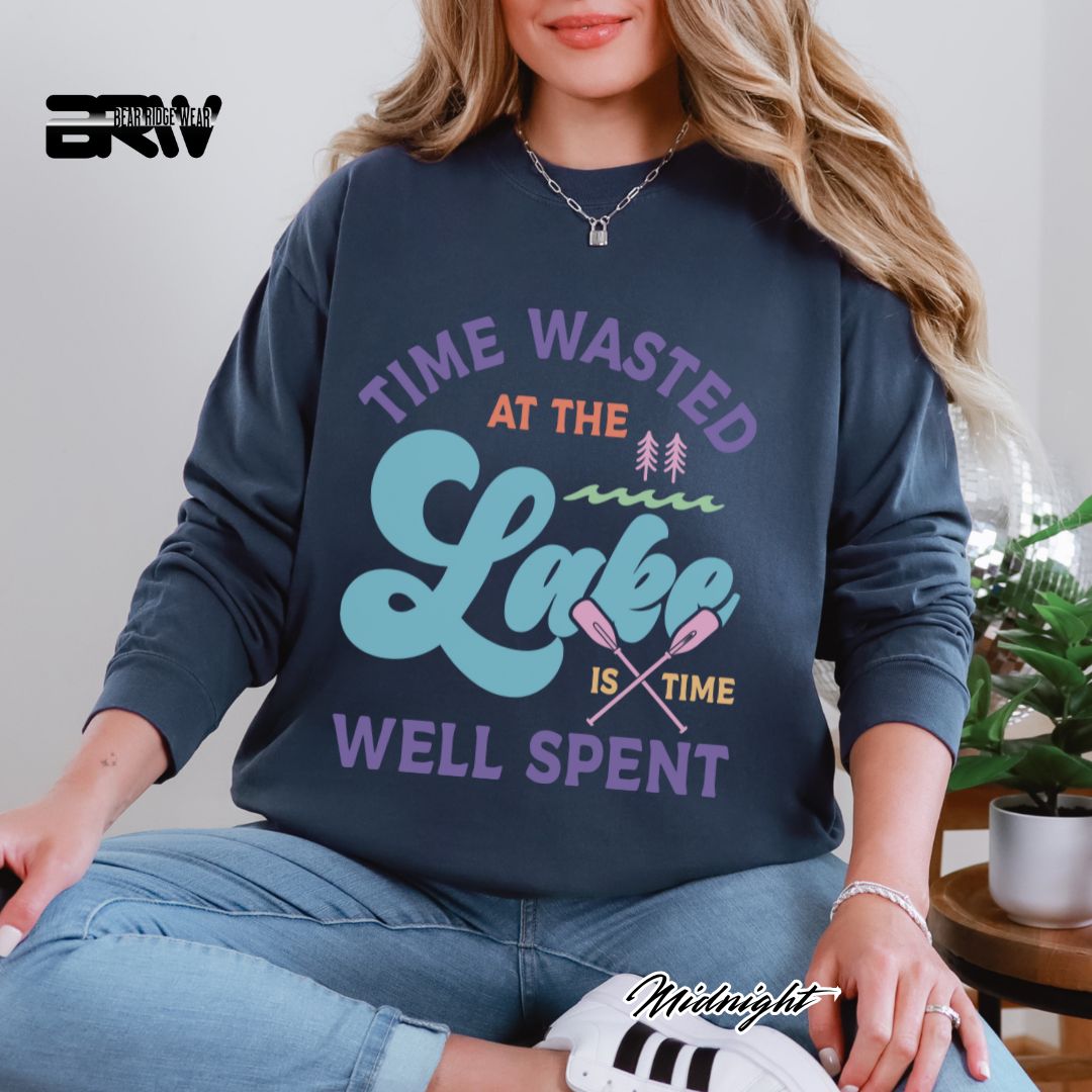 'Time Wasted At The Lake' Summer Long Sleeve Tee