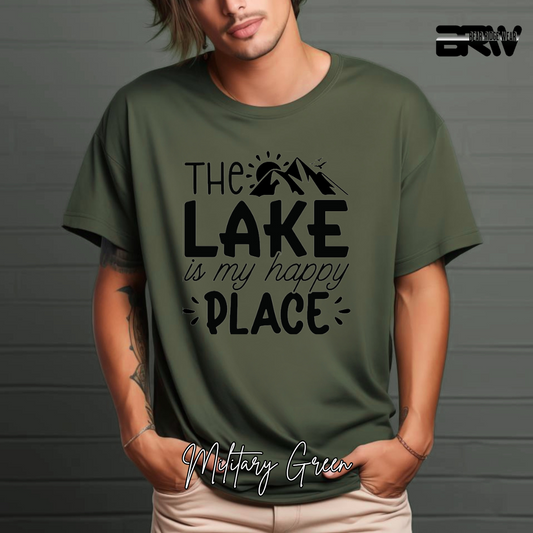 "The Lake is My Happy Place" Graphic T-Shirt
