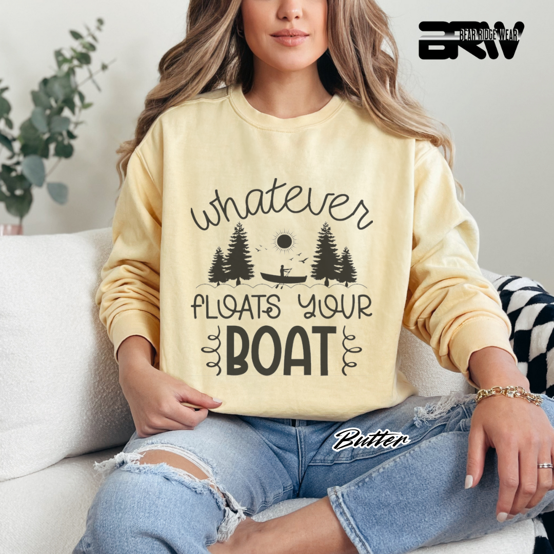 'Whatever Floats Your Boat' Crewneck Sweatshirt