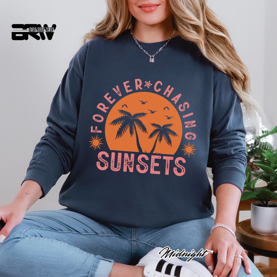 'Forever Chasing Sunsets' Summer Long Sleeve Tee