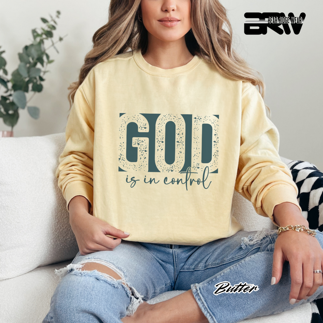 'God Is In Control' Faith Crewneck Sweatshirt