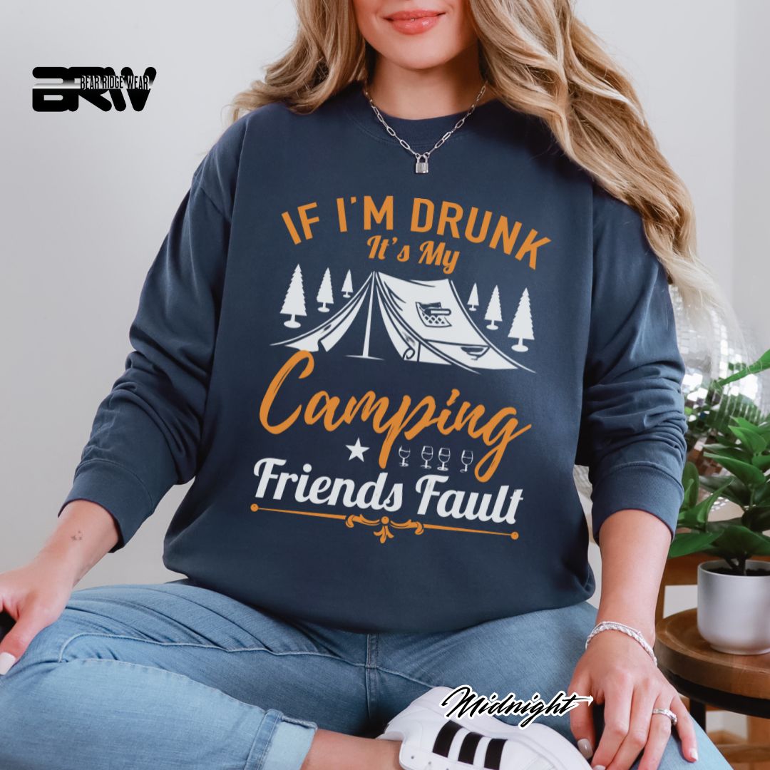 'If I'm Drunk-Camping' Summer Long Sleeve Tee