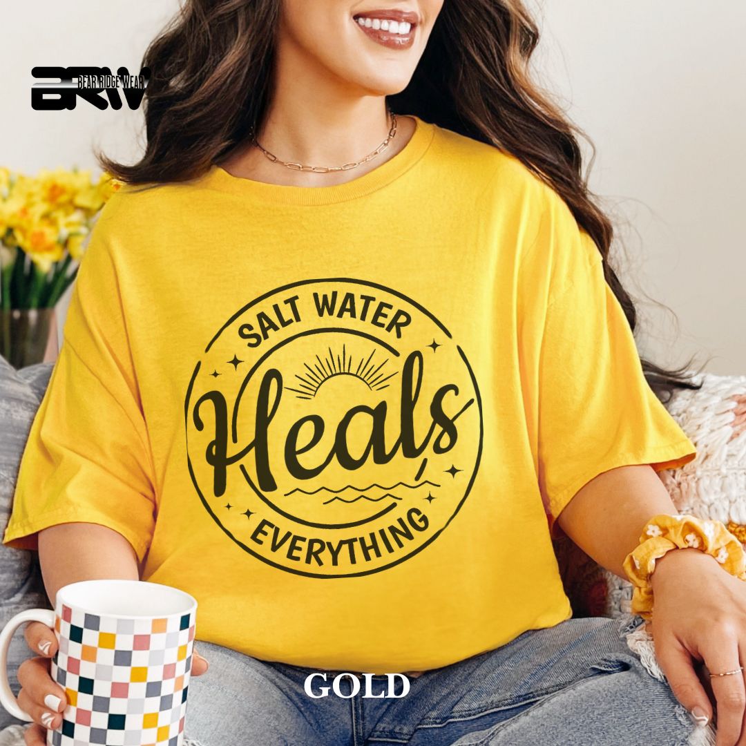 'Salt Water Heals Everything' 2 Summer Tee
