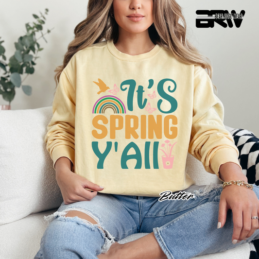 'It's Spring Y'All' Crewneck Sweatshirt